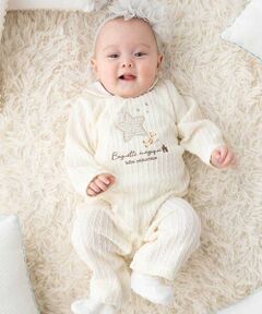 fillot de bebe reduction / フィヨ デュ ベベ ルダクティオン ロンパース | 【お揃い】ケーブルニットクマカバーオール(70~80cm)