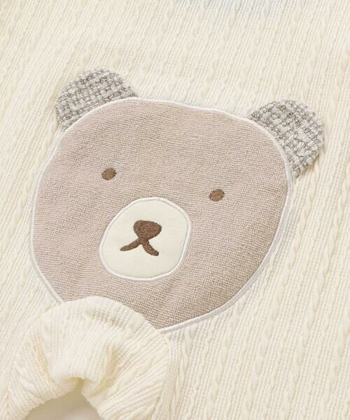 fillot de bebe reduction / フィヨ デュ ベベ ルダクティオン ロンパース | 【お揃い】ケーブルニットクマカバーオール(70~80cm) | 詳細13