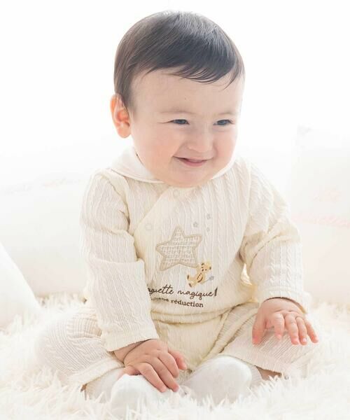 fillot de bebe reduction / フィヨ デュ ベベ ルダクティオン ロンパース | 【お揃い】ケーブルニットクマカバーオール(70~80cm) | 詳細3