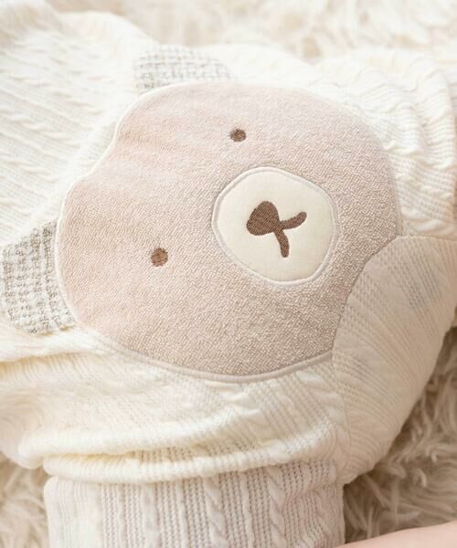 fillot de bebe reduction / フィヨ デュ ベベ ルダクティオン ロンパース | 【お揃い】ケーブルニットクマカバーオール(70~80cm) | 詳細4