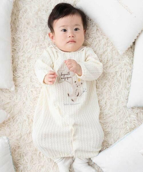 fillot de bebe reduction / フィヨ デュ ベベ ルダクティオン ロンパース | 【お揃い】ケーブルニットクマ2WAYオール(50~75cm) | 詳細2