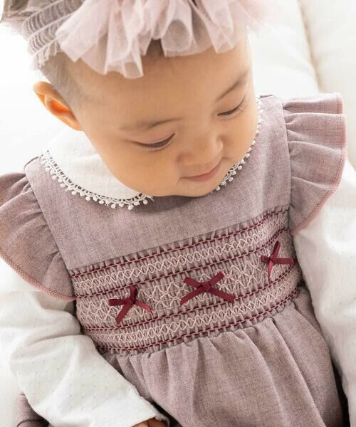 fillot de bebe reduction / フィヨ デュ ベベ ルダクティオン ベビー・キッズウエア | 無地スモッキングジャンパースカート(70~90cm) | 詳細2