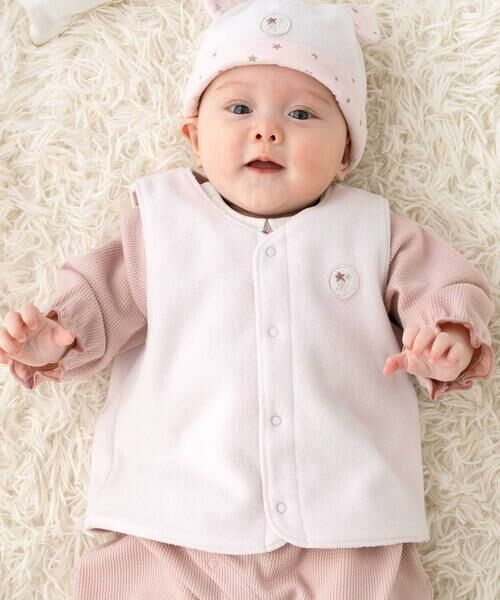 最終値下✳︎未使用✳︎bebereductionフリースベスト恐竜(60~90cm) bebe reduction フリースベスト恐竜(60-90cm)（bebe ベビー