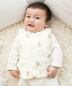fillot de bebe reduction / フィヨ デュ ベベ ルダクティオン ベビー・キッズウエア | 【お揃い】マイクロフリースクマ刺しゅうベスト(60~90cm)