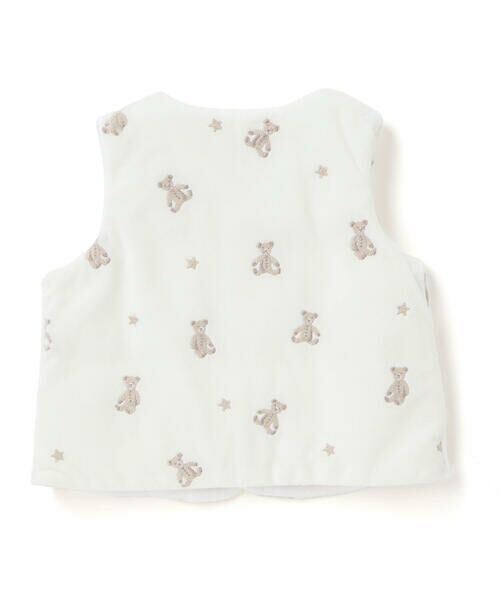 fillot de bebe reduction / フィヨ デュ ベベ ルダクティオン ベビー・キッズウエア | 【お揃い】マイクロフリースクマ刺しゅうベスト(60~90cm) | 詳細5