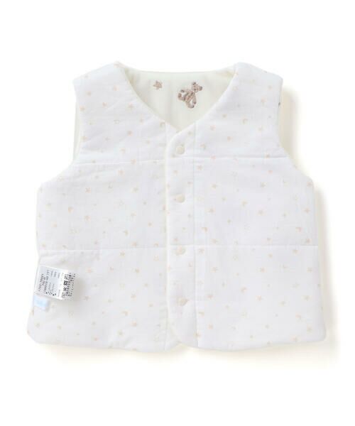 fillot de bebe reduction / フィヨ デュ ベベ ルダクティオン ベビー・キッズウエア | 【お揃い】マイクロフリースクマ刺しゅうベスト(60~90cm) | 詳細6