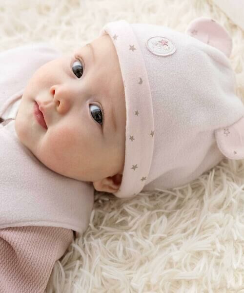 fillot de bebe reduction / フィヨ デュ ベベ ルダクティオン ベビー・キッズグッズ | 【お揃い】フリース耳付き帽子(44~46cm) | 詳細4