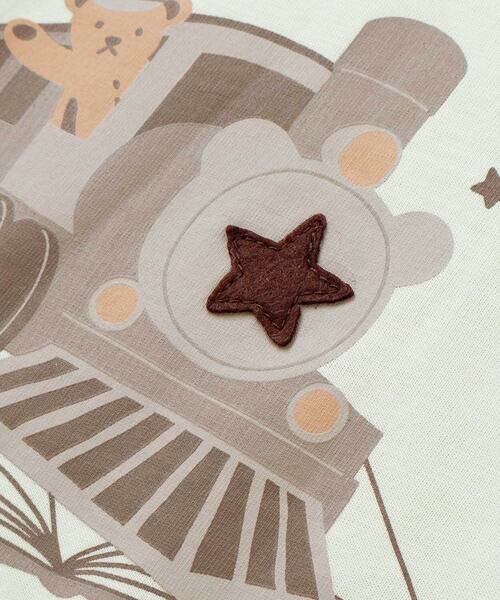 fillot de bebe reduction / フィヨ デュ ベベ ルダクティオン ベビー・キッズウエア | 【お揃い】ボーダー袖切り替え汽車プリント長袖Tシャツ(70~90cm) | 詳細10