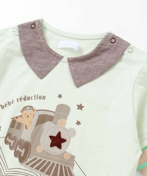 fillot de bebe reduction / フィヨ デュ ベベ ルダクティオン ベビー・キッズウエア | 【お揃い】ボーダー袖切り替え汽車プリント長袖Tシャツ(70~90cm) | 詳細8