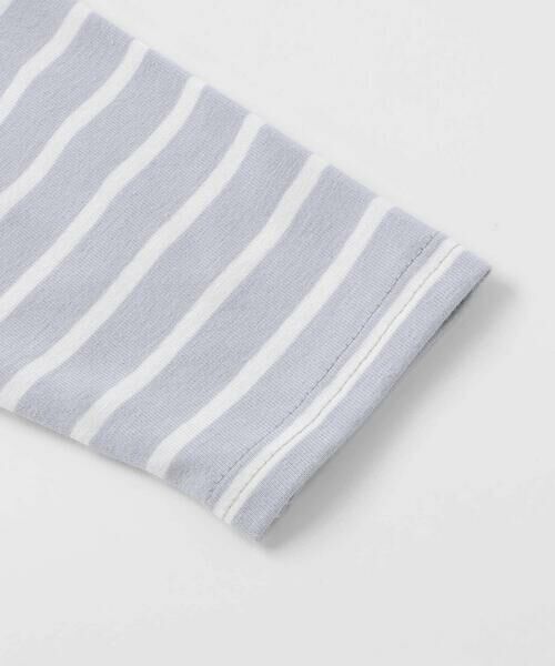 fillot de bebe reduction / フィヨ デュ ベベ ルダクティオン ロンパース | 【お揃い】ボーダー袖切り替え長袖カバーオール(70~80cm) | 詳細9