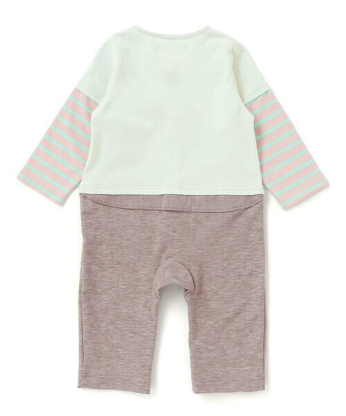 fillot de bebe reduction / フィヨ デュ ベベ ルダクティオン ロンパース | 【お揃い】ボーダー袖切り替え長袖カバーオール(70~80cm) | 詳細17