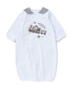 fillot de bebe reduction / フィヨ デュ ベベ ルダクティオン ロンパース | 【お揃い】天竺汽車パッチ長袖2WAYオール(50~75cm)