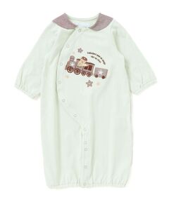 fillot de bebe reduction / フィヨ デュ ベベ ルダクティオン ロンパース | 【お揃い】天竺汽車パッチ長袖2WAYオール(50~75cm)