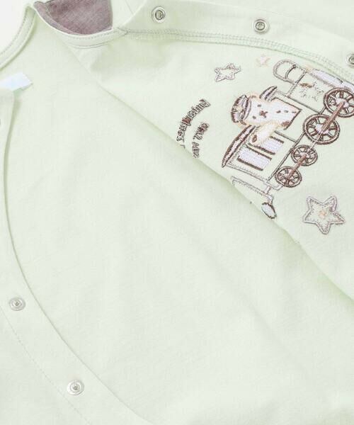 fillot de bebe reduction / フィヨ デュ ベベ ルダクティオン ロンパース | 【お揃い】天竺汽車パッチ長袖2WAYオール(50~75cm) | 詳細12