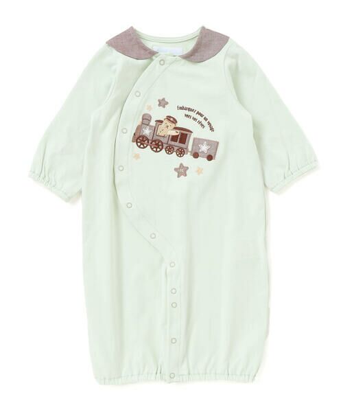 fillot de bebe reduction / フィヨ デュ ベベ ルダクティオン ロンパース | 【お揃い】天竺汽車パッチ長袖2WAYオール(50~75cm) | 詳細3