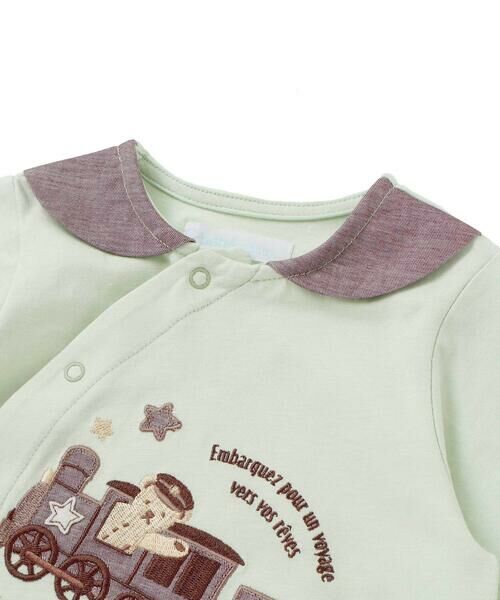 fillot de bebe reduction / フィヨ デュ ベベ ルダクティオン ロンパース | 【お揃い】天竺汽車パッチ長袖2WAYオール(50~75cm) | 詳細5