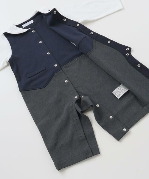 fillot de bebe reduction / フィヨ デュ ベベ ルダクティオン ベビー・キッズウエア | 【お揃い】ベスト重ね着風カバーオール(70~80cm) | 詳細8