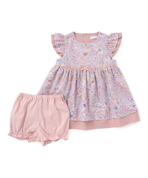 fillot de bebe reduction / フィヨ デュ ベベ ルダクティオン ベビー・キッズウエア | 【お揃い】リバティタナローン(Patchwork Classics)ブルマ付きワンピース(70~90cm) | 詳細2