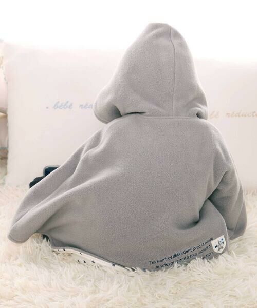 fillot de bebe reduction / フィヨ デュ ベベ ルダクティオン ベビー・キッズウエア | フード付きPコート風フリースマント(50~90cm) | 詳細2
