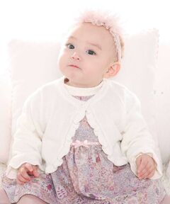 fillot de bebe reduction / フィヨ デュ ベベ ルダクティオン ベビー・キッズウエア | レーシーニット長袖ボレロカーディガン(70~90cm)