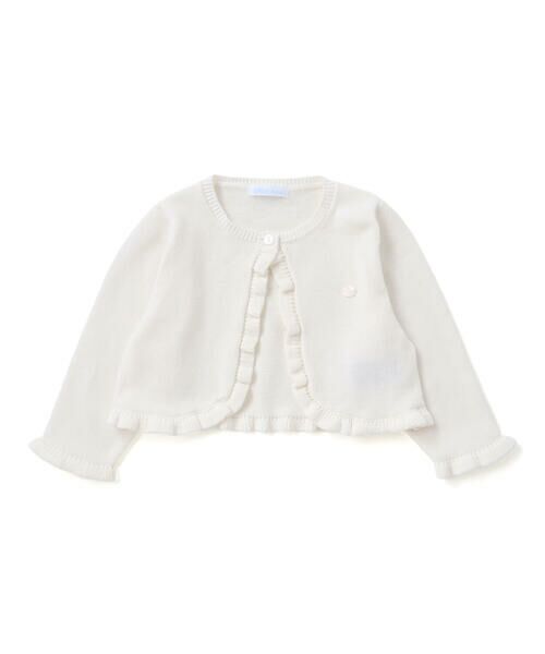 fillot de bebe reduction / フィヨ デュ ベベ ルダクティオン ベビー・キッズウエア | レーシーニット長袖ボレロカーディガン(70~90cm) | 詳細2