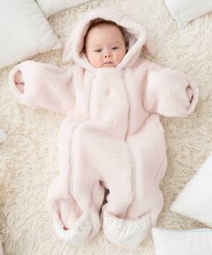 fillot de bebe reduction / フィヨ デュ ベベ ルダクティオン ロンパース | 【お揃い】モコモコミミ付フリースバギーオール(60~80cm)