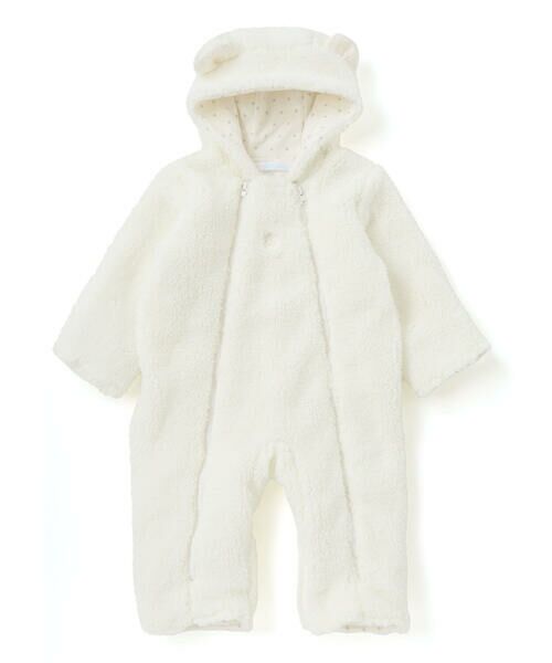 fillot de bebe reduction / フィヨ デュ ベベ ルダクティオン ロンパース | 【お揃い】モコモコミミ付フリースバギーオール(60~80cm) | 詳細1