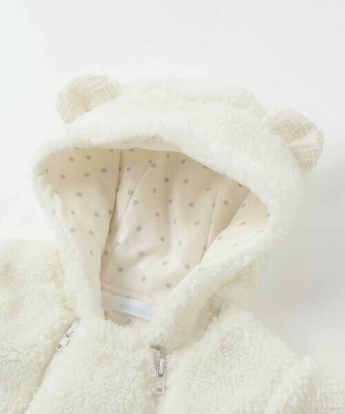fillot de bebe reduction / フィヨ デュ ベベ ルダクティオン ロンパース | 【お揃い】モコモコミミ付フリースバギーオール(60~80cm) | 詳細3