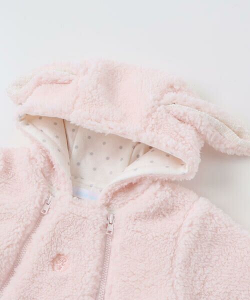 fillot de bebe reduction / フィヨ デュ ベベ ルダクティオン ロンパース | 【お揃い】モコモコミミ付フリースバギーオール(60~80cm) | 詳細8