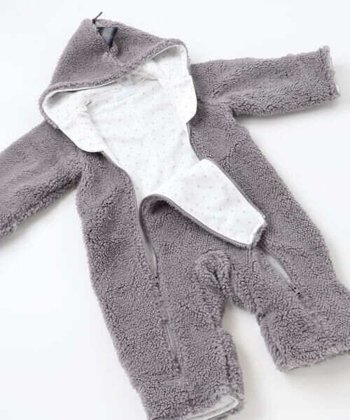fillot de bebe reduction / フィヨ デュ ベベ ルダクティオン ロンパース | 【お揃い】モコモコミミ付フリースバギーオール(60~80cm) | 詳細19