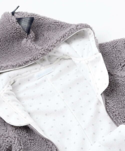 fillot de bebe reduction / フィヨ デュ ベベ ルダクティオン ロンパース | 【お揃い】モコモコミミ付フリースバギーオール(60~80cm) | 詳細20