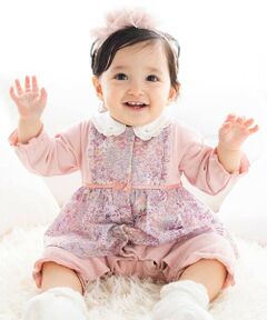 fillot de bebe reduction / フィヨ デュ ベベ ルダクティオン ロンパース | 【お揃い】リバティタナローン(Patchwork Classics)エプロン付きカバーオール(70~80cm)