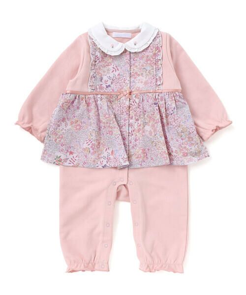 fillot de bebe reduction / フィヨ デュ ベベ ルダクティオン ロンパース | 【お揃い】リバティタナローン(Patchwork Classics)エプロン付きカバーオール(70~80cm) | 詳細4