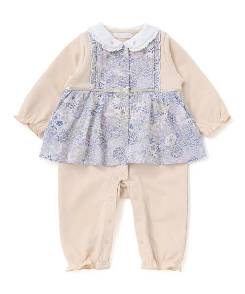 fillot de bebe reduction / フィヨ デュ ベベ ルダクティオン ロンパース | 【お揃い】リバティタナローン(Patchwork Classics)エプロン付きカバーオール(70~80cm) | 詳細10
