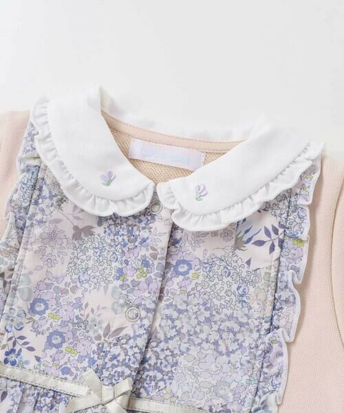 fillot de bebe reduction / フィヨ デュ ベベ ルダクティオン ロンパース | 【お揃い】リバティタナローン(Patchwork Classics)エプロン付きカバーオール(70~80cm) | 詳細12