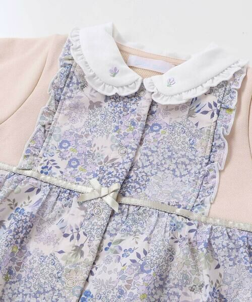 fillot de bebe reduction / フィヨ デュ ベベ ルダクティオン ロンパース | 【お揃い】リバティタナローン(Patchwork Classics)エプロン付きカバーオール(70~80cm) | 詳細14