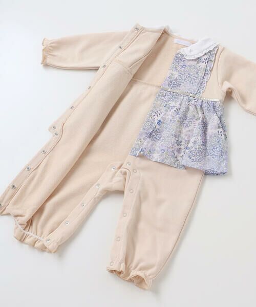 fillot de bebe reduction / フィヨ デュ ベベ ルダクティオン ロンパース | 【お揃い】リバティタナローン(Patchwork Classics)エプロン付きカバーオール(70~80cm) | 詳細19
