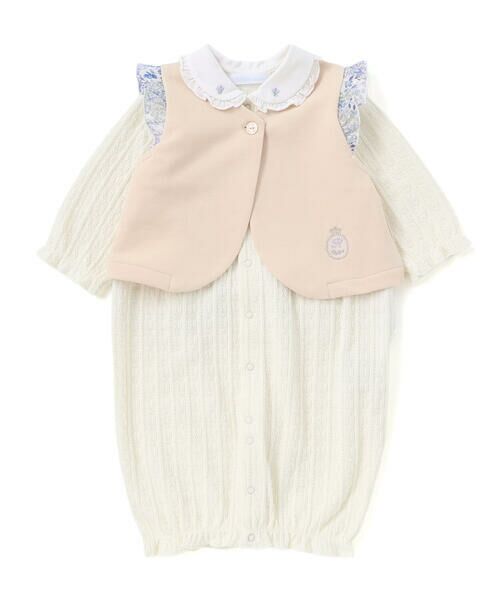 fillot de bebe reduction / フィヨ デュ ベベ ルダクティオン ロンパース | 【お揃い】リバティタナローン(Patchwork Classics)ベスト付き2WAYオール(50~75cm) | 詳細20