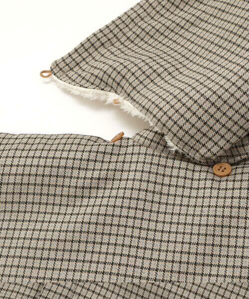 fillot de bebe reduction / フィヨ デュ ベベ ルダクティオン ベビー・キッズウエア | チェック恐竜フードマント(70~90cm) | 詳細6