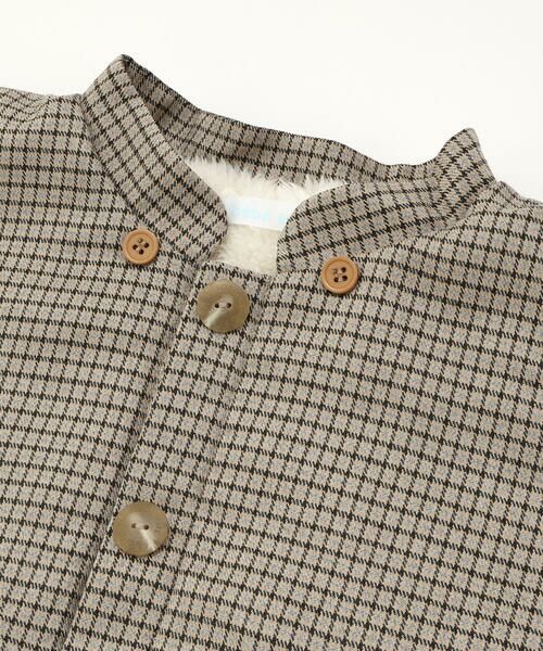 fillot de bebe reduction / フィヨ デュ ベベ ルダクティオン ベビー・キッズウエア | チェック恐竜フードマント(70~90cm) | 詳細7