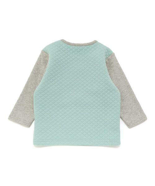 fillot de bebe reduction / フィヨ デュ ベベ ルダクティオン ベビー・キッズウエア | 【お揃い】キルト恐竜パッチ切り替えトレーナー(70~90cm) | 詳細5