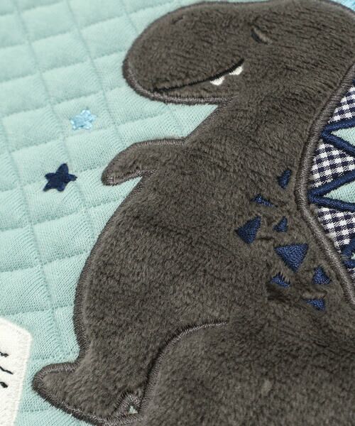 fillot de bebe reduction / フィヨ デュ ベベ ルダクティオン ベビー・キッズウエア | 【お揃い】キルト恐竜パッチ切り替えトレーナー(70~90cm) | 詳細8