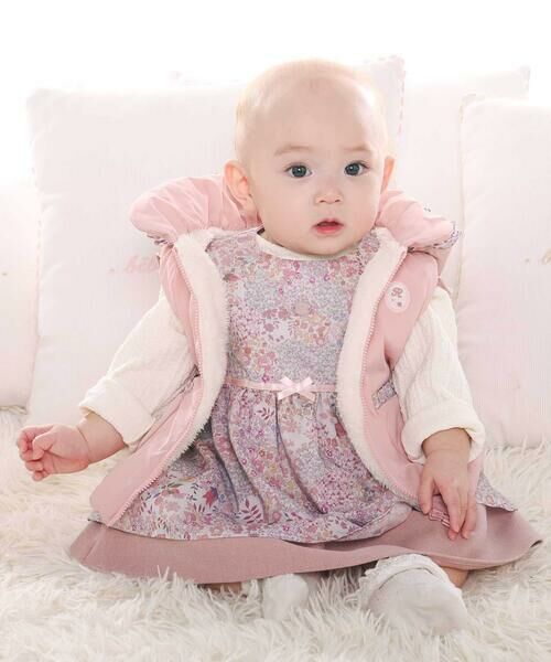 fillot de bebe reduction / フィヨ デュ ベベ ルダクティオン ベビー・キッズウエア | 【 撥水加工 】【お揃い】タフタリバティタナローン(Patchwork Classics)ベスト(60~90cm) | 詳細1