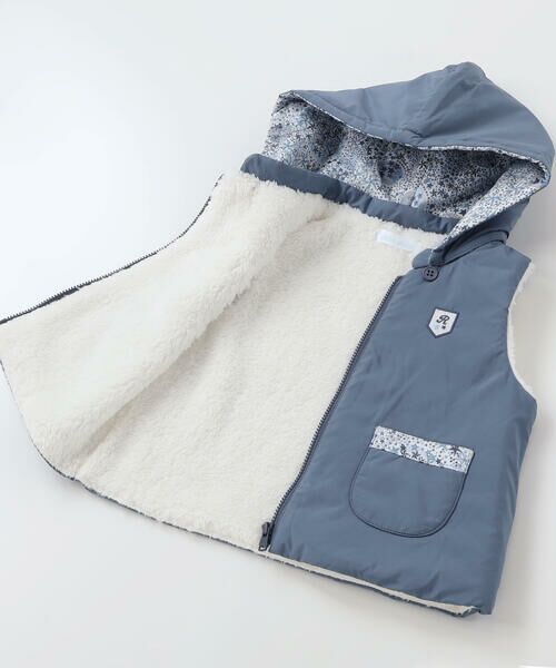 fillot de bebe reduction / フィヨ デュ ベベ ルダクティオン ベビー・キッズウエア | 【 撥水加工 】【お揃い】タフタリバティタナローン(Adelajda)ベスト(60~90cm) | 詳細11