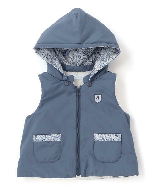 fillot de bebe reduction / フィヨ デュ ベベ ルダクティオン ベビー・キッズウエア | 【 撥水加工 】【お揃い】タフタリバティタナローン(Adelajda)ベスト(60~90cm) | 詳細2
