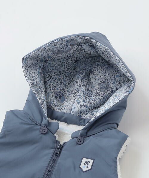 fillot de bebe reduction / フィヨ デュ ベベ ルダクティオン ベビー・キッズウエア | 【 撥水加工 】【お揃い】タフタリバティタナローン(Adelajda)ベスト(60~90cm) | 詳細4