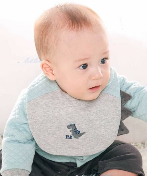 fillot de bebe reduction / フィヨ デュ ベベ ルダクティオン ベビー・キッズグッズ | 【お揃い】裏毛キルト恐竜スタイ | 詳細1
