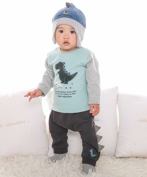 fillot de bebe reduction / フィヨ デュ ベベ ルダクティオン ベビー・キッズグッズ | 恐竜耳当て付きニット帽(46~48cm) | 詳細2