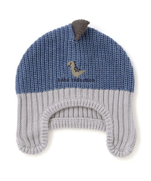 fillot de bebe reduction / フィヨ デュ ベベ ルダクティオン ベビー・キッズグッズ | 恐竜耳当て付きニット帽(46~48cm) | 詳細4