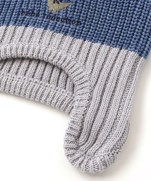 fillot de bebe reduction / フィヨ デュ ベベ ルダクティオン ベビー・キッズグッズ | 恐竜耳当て付きニット帽(46~48cm) | 詳細7